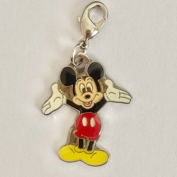 Vintage Disney Happy Smiling Mickey Mouse Clip On Charm Zipper Pull Bag Purse - Picture 2 of 7
